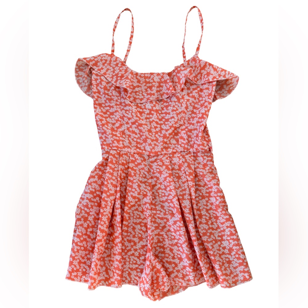 Y2K Parisian Collection Peach Spaghetti Strap Romper